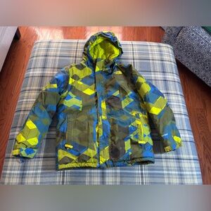 The North Face Boys Printed HyVent Insulated Jacket Geometric Pattern
